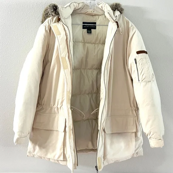 ‼️LAST CHANCE‼️Ralph Lauren Down Faux Fur Hooded Coat - Picture 1 of 12